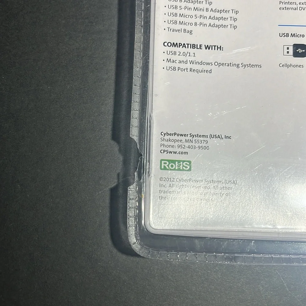 Cyber Power USB Adapter Kit New Sealed